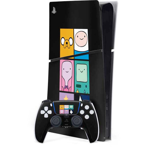 Adult Swim Adventure Time Character Tiles PS5 Slim Digital Edition Console Skin